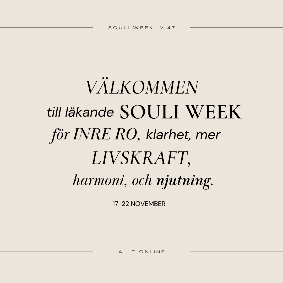 SOULI WEEK 17-22 NOVEMBER